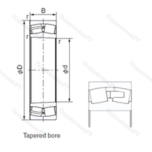 Подшипник роликовый радиальный 230/750EK от производителя  NACHI