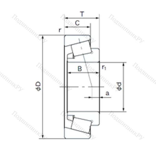 Подшипник роликовый радиально-упорный QT 31