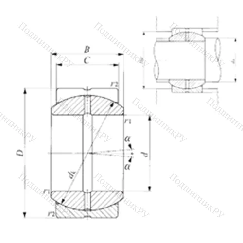 Подшипник скольжения сферический SB 150A
