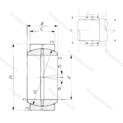 Подшипник скольжения сферический GE 50ES