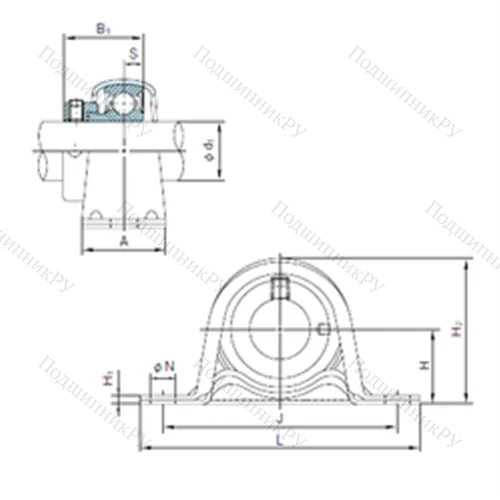 Подшипниковый узел шариковый радиальный KHPP 205A
