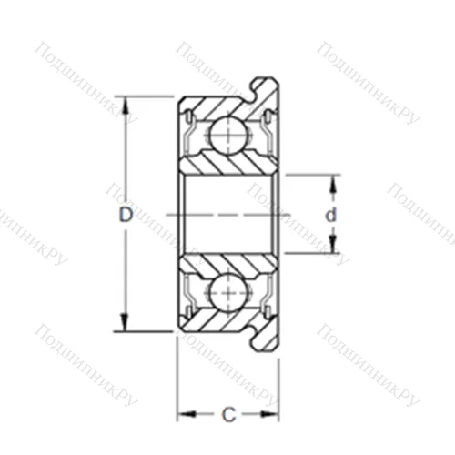 Подшипник шариковый радиальный SMF 128-2RS