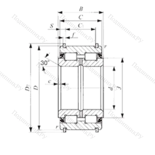 Подшипник роликовый радиальный NAS 5024UUNR