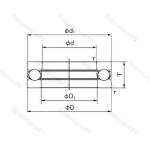 Подшипник шариковый упорный 2903