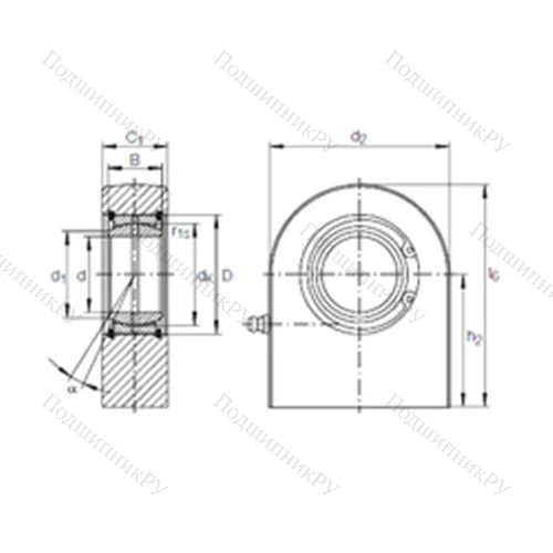 Подшипник скольжения сферический GF 20 DO