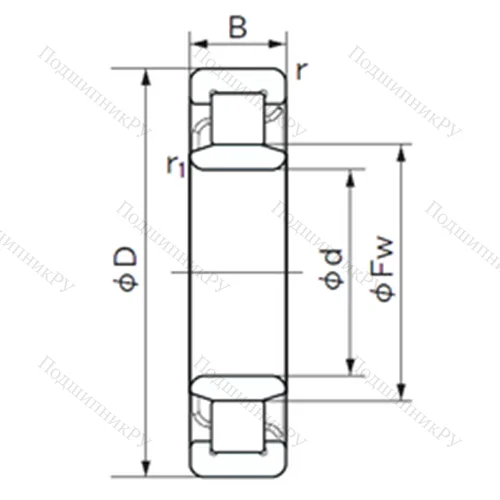 Подшипник роликовый радиальный NU 334