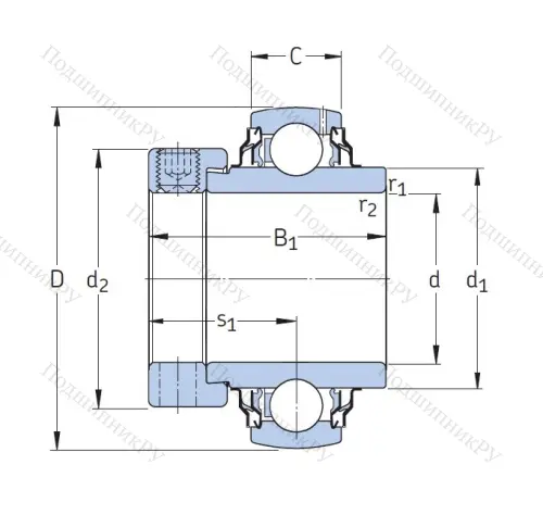 Корпусный подшипник YEL 208-2RF/VL 065 в Магнитогорске