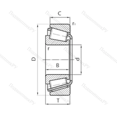 Подшипник роликовый радиально-упорный 512786