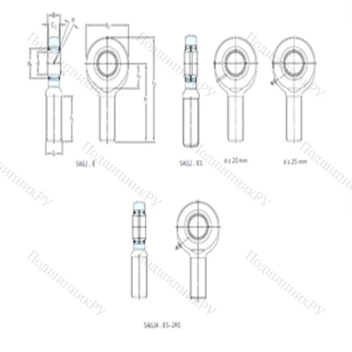 Подшипник скольжения сферический SAL 17ES