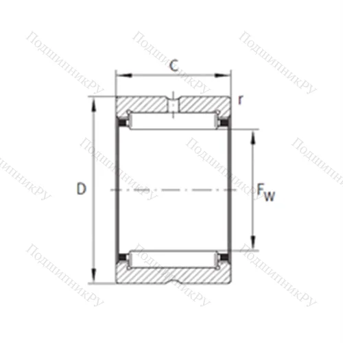 Подшипник игольчатый радиальный NK 60/25-TV