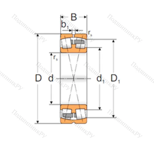Подшипник роликовый радиальный самоцентрирующийся 22222 MBW 33