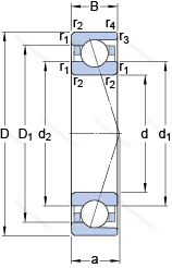 Подшипник 7018 ACD/HCP 4A