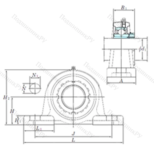 Подшипниковый узел шариковый радиальный