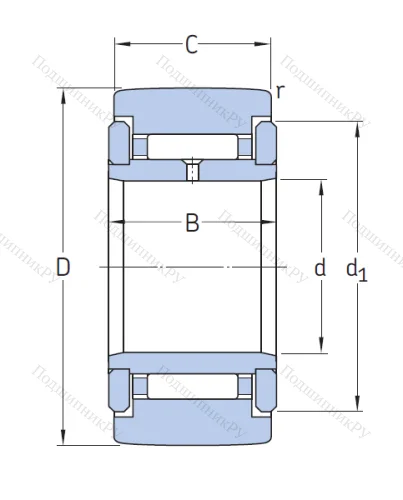 Игольчатый подшипник NATR 15 от производителя  SKF