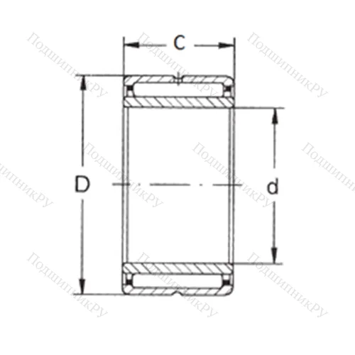Подшипник игольчатый радиальный NKI 55/35