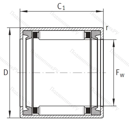 Игольчатый подшипник HK 0812 2RS FPM DK B L 271