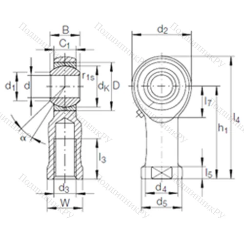 Подшипник скольжения сферический GIKL 18 PB