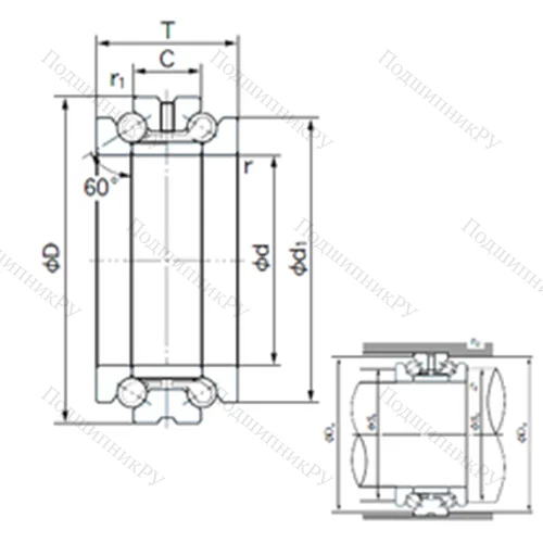 Подшипник шариковый упорно-радиальный 47TAD 20