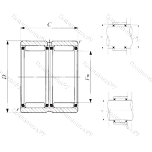 Подшипник игольчатый радиальный RNAFW 152320