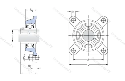 Подшипниковый узел FY 45 TF в Магнитогорске