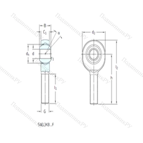 Подшипник скольжения сферический SALKB 20F