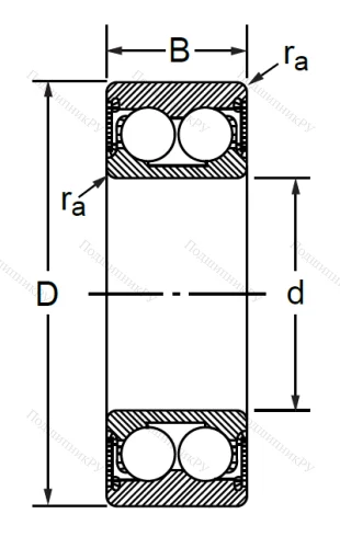 Радиально-упорный шариковый подшипник 3056307 2RS (3307 A 2RSTN) в Магнитогорске