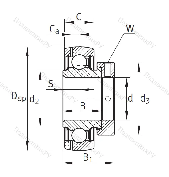 Корпусный подшипник GRAE 45 XL NPP B