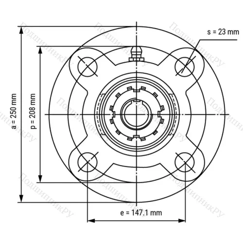 Подшипниковый узел UKFC 217+H 2317 - Вал: 75 мм от производителя  LPZ