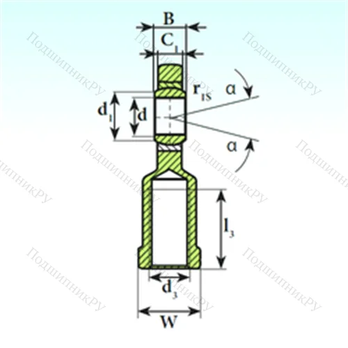 Подшипник скольжения сферический SI 60 C 2RS от производителя  ISB
