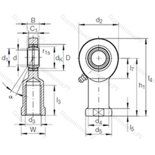 Подшипник скольжения сферический GIR 70 DO-2RS