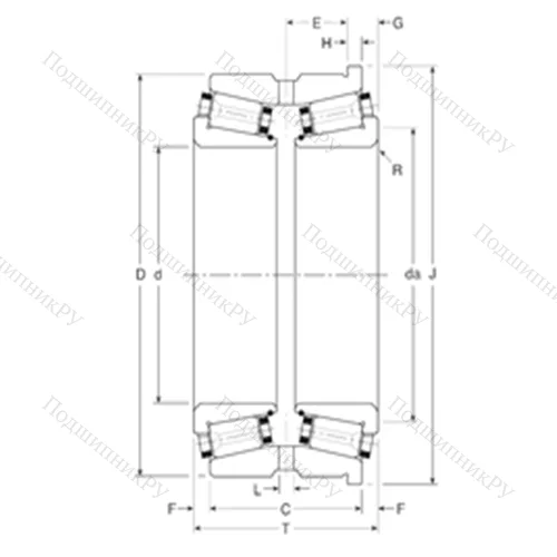 Подшипник роликовый радиально-упорный 323406XS/323549XHS