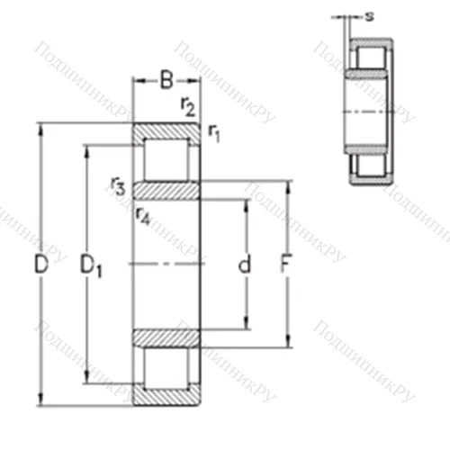 Подшипник роликовый радиальный NU 2240-E-MA 6