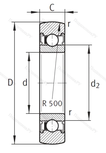Подшипник LR 200 2RSR HLW от производителя  INA
