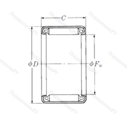 Подшипник игольчатый радиальный BH-1416 от производителя  NSK