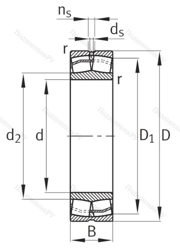 Сферический роликовый подшипник с конической посадкой на вал 22224 E 1 XL K C 3 от производителя  FAG