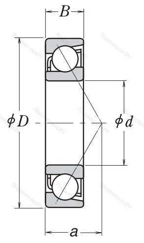 Однорядный шариковый подшипник 7204 BEAT 85 от производителя  NSK