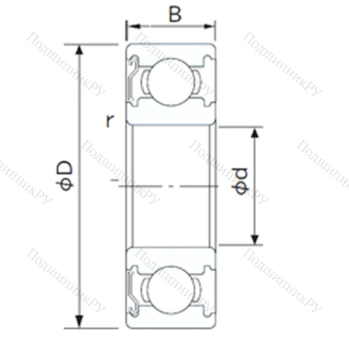 Подшипник шариковый радиальный 6015ZE
