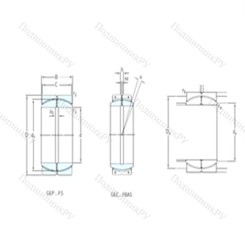 Подшипник скольжения сферический GEC 320FBAS