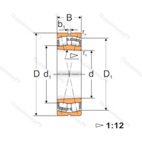 Подшипник роликовый радиальный самоцентрирующийся 22320 KW 33