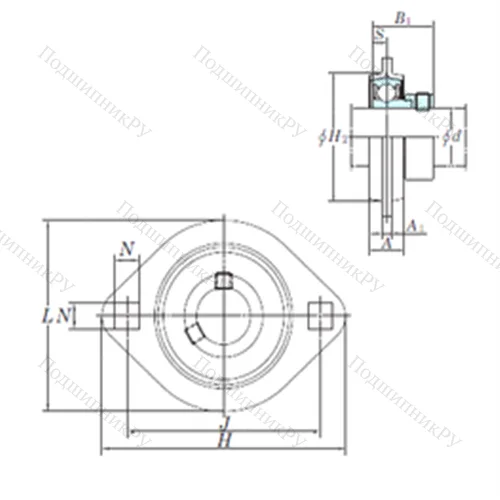 Подшипниковый узел шариковый радиальный