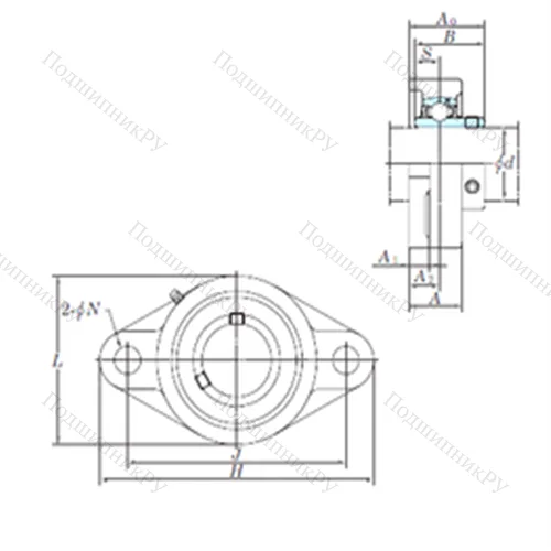 Подшипниковый узел шариковый радиальный UCFL 209-26