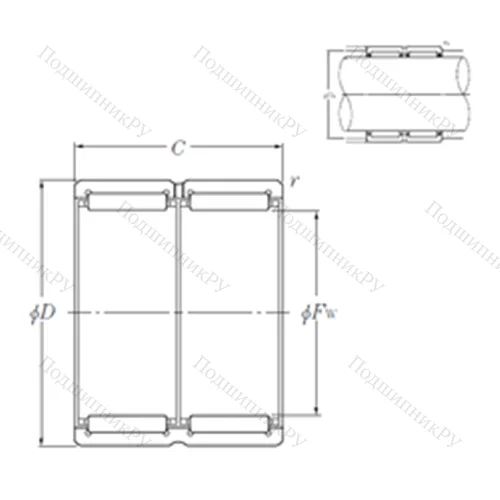 Подшипник игольчатый радиальный RNA 6915R