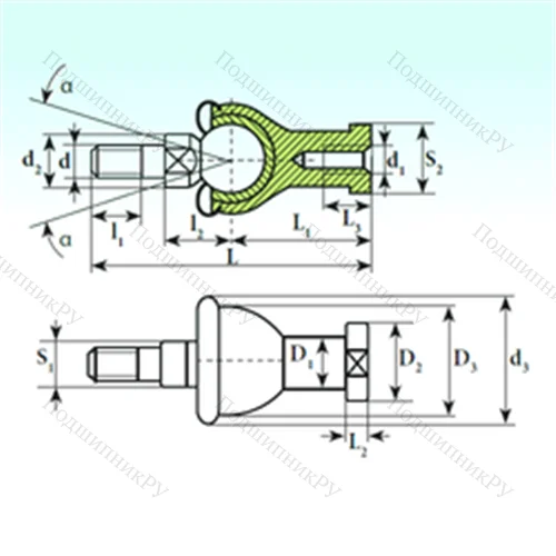 Подшипник скольжения сферический SQZ 14 C RS